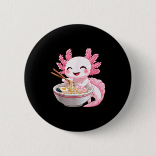 Söt Anime Axolotl Ramen Knapp