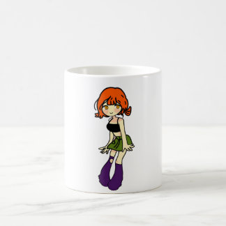 söt anime chibi flicka kaffemugg