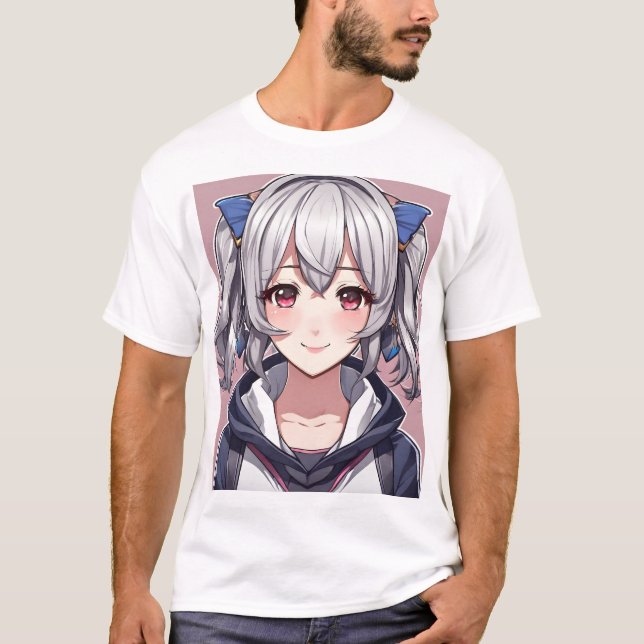 söt Anime-flicka T Shirt (Framsida)