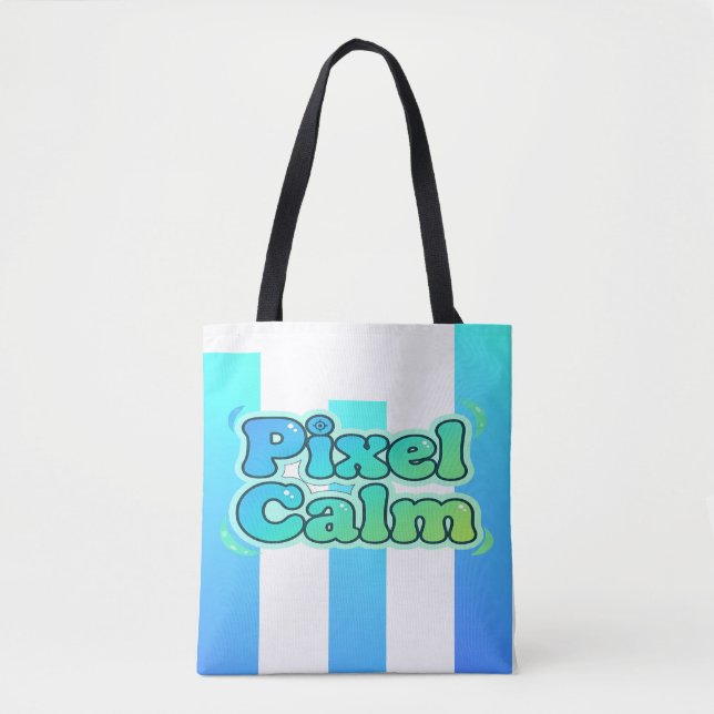 Söt Anime Gamer Pojke Pixel Lugn Tygkasse (Framsida)