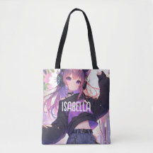 Söt Anime Girl i hörlurar på födelsedagen