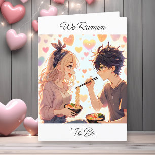 Söt Anime Ramen Nudlar Pun Alla hjärtans dag Foto Helgkort