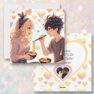 Söt Anime Ramen Nudlar Pun Alla hjärtans dag Foto Julkort
