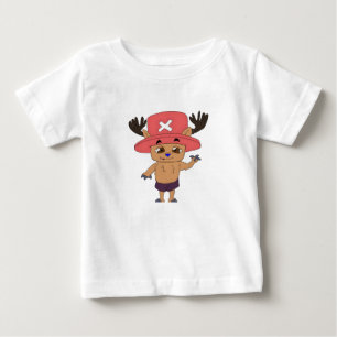 Söt Anime Ren Karakter med Röd Medicin T Shirt