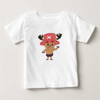 Söt Anime Ren Karakter med Röd Medicin T Shirt