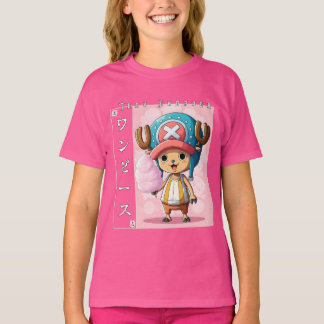 Söt Anime Ren Karakter med Röd Medicin Till T Shirt