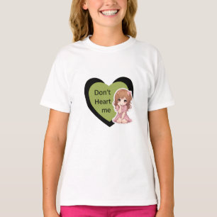 Söt Anime-tjej grafisk t-shirt för tonårsflickor