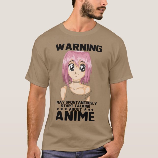 Söt Anime-tjej med rosa hår present T Shirt (Framsida)