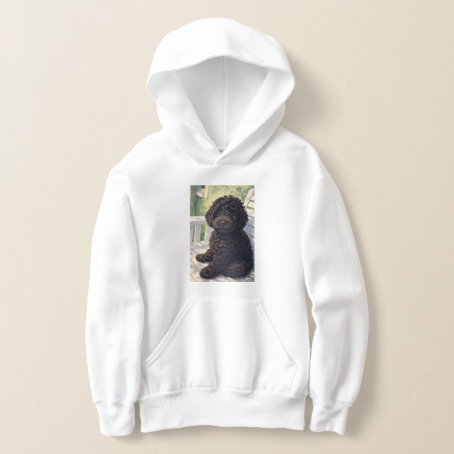Söt Anime-Valp-Hoodie för Flickor T Shirt (Laydown)