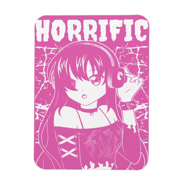 Söt animeflicka  magnet (Vertikal)