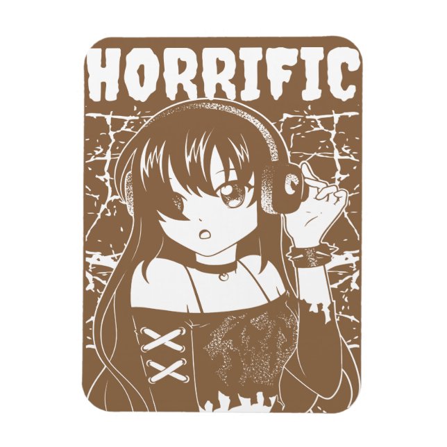 Söt animeflicka  magnet (Vertikal)