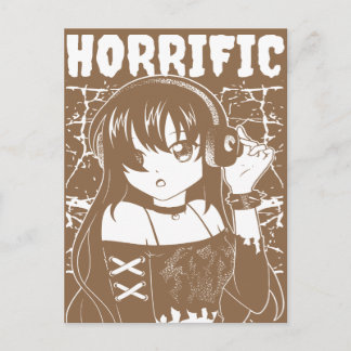 Söt animeflicka  vykort