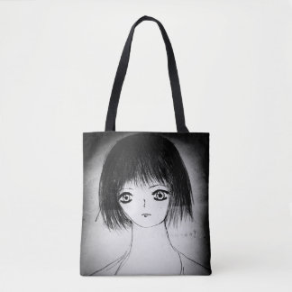 söt animerad manga yaei-flicka tygkasse