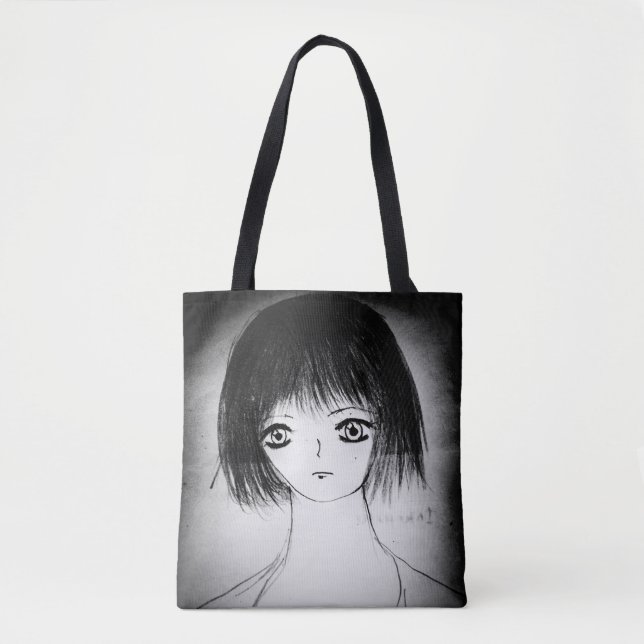 söt animerad manga yaei-flicka tygkasse (Framsida)