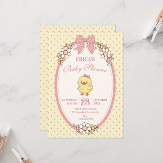 Söt anka baby shower inbjudningar