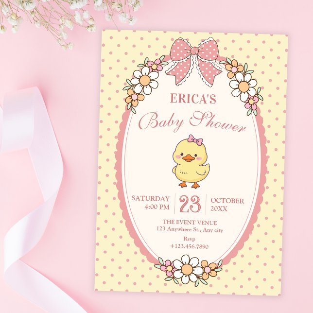 Söt anka baby shower inbjudningar (Skapare uppladdad)