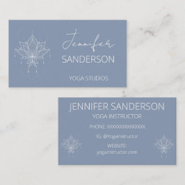 Söt Anka Egg Blue Boho Blommigt Lotus Yoga Visitkort