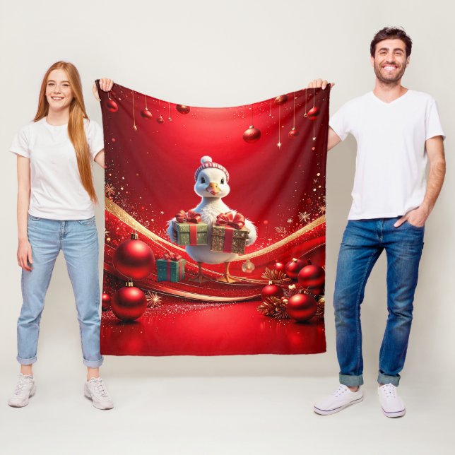 Söt anka fleecefilt (På plats)