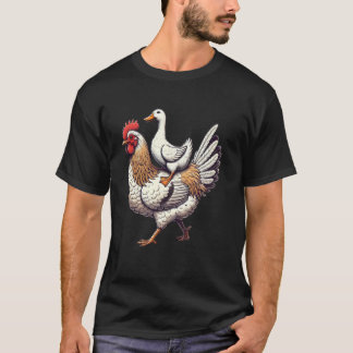 Söt anka höna t shirt