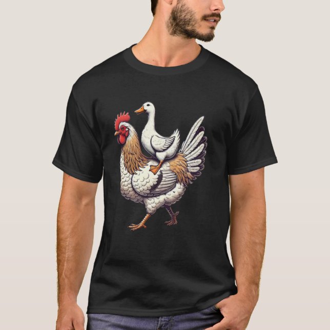 Söt anka höna t shirt (Framsida)