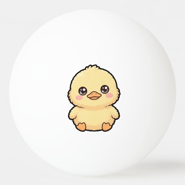 Söt anka kyckling pingisboll (Framsidan)