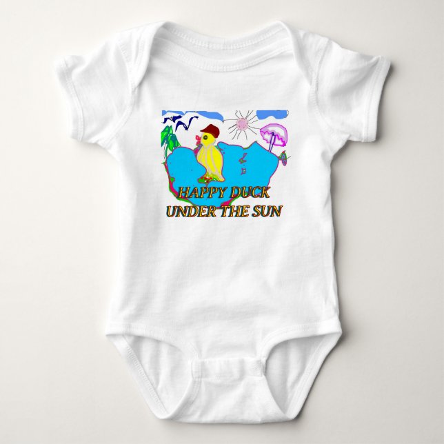 Söt ankdräkt för bebisar t shirt (Framsida)