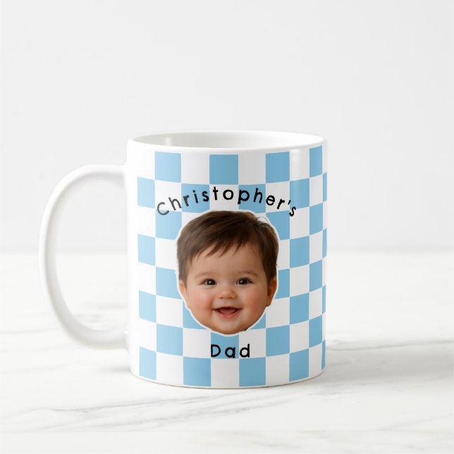 Söt anpassad baby-fotoburk för pappa kaffemugg (Vänster)