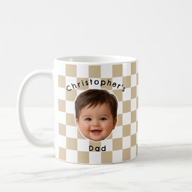 Söt anpassad babyfoto-mugg till pappa kaffemugg (Vänster)