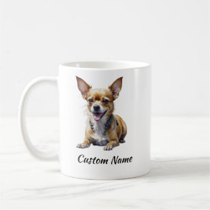 Söt Anpassad Chihuahua Hund Husdjur Hund Älskare K Kaffemugg
