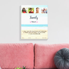 Söt Anpassad Familjefoto Canvastryck