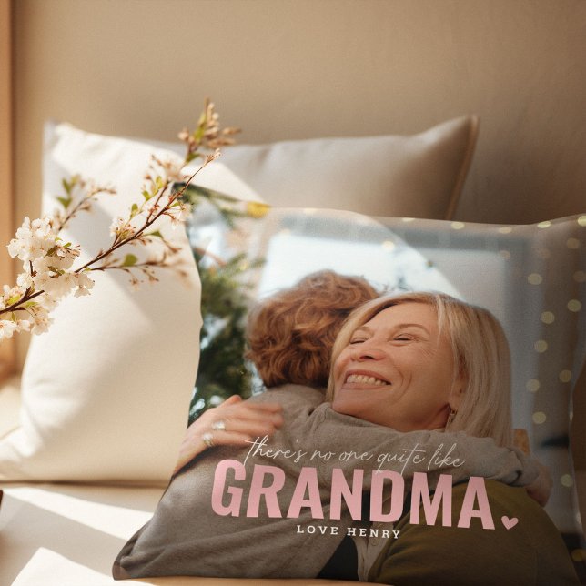 Söt anpassad foto present till MORMOR Kudde (Skapare uppladdad)