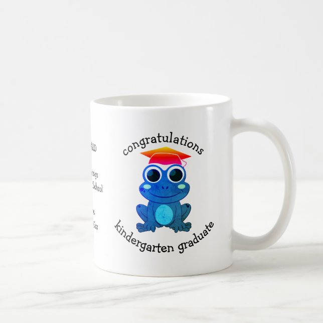 Söt anpassad grodlekis skolavslutning kaffemugg (Höger)