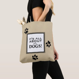 Söt anpassad hundfots typografi Hundägarens Tygkasse
