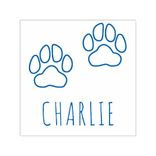 Söt anpassad husdjur namn Charlie Tassavtryck ko Självfärgande Stämpel