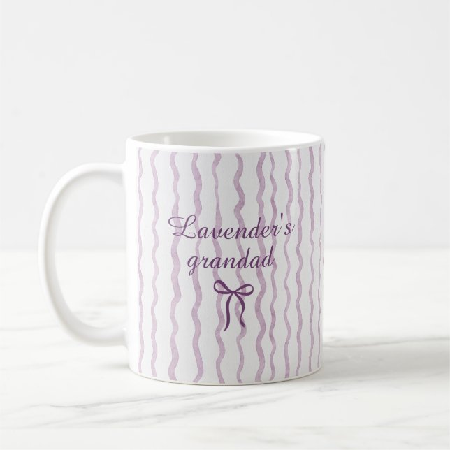 Söt anpassad namn bågstrimmig kaffemugg (Vänster)