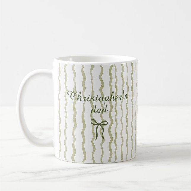 Söt anpassad namnbandstrip Coffee Mug Kaffemugg (Vänster)