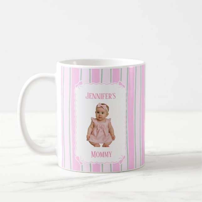 Söt anpassad namnrandig kaffemugg (Vänster)