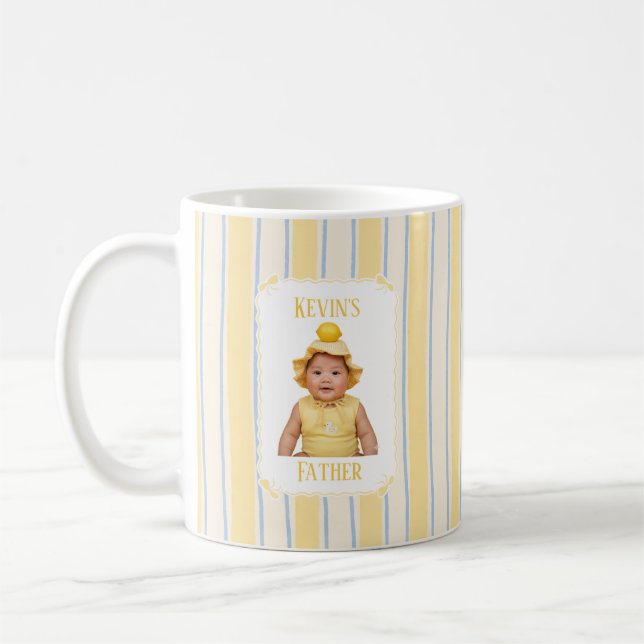 Söt anpassad namnrandig kaffemugg (Vänster)