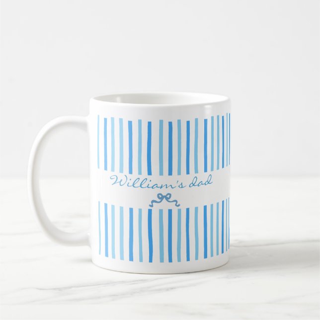 Söt anpassad namnrandmönster kaffemugg (Vänster)