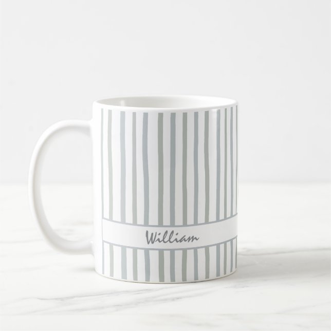 Söt anpassad namnrandmönster kaffemugg (Vänster)