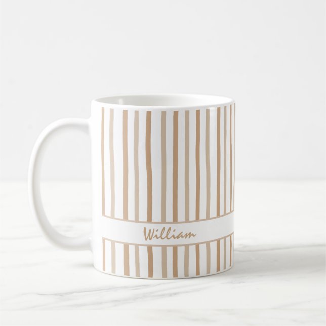 Söt anpassad namnrandmönster kaffemugg (Vänster)