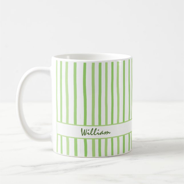 Söt anpassad namnrandmönster kaffemugg (Vänster)