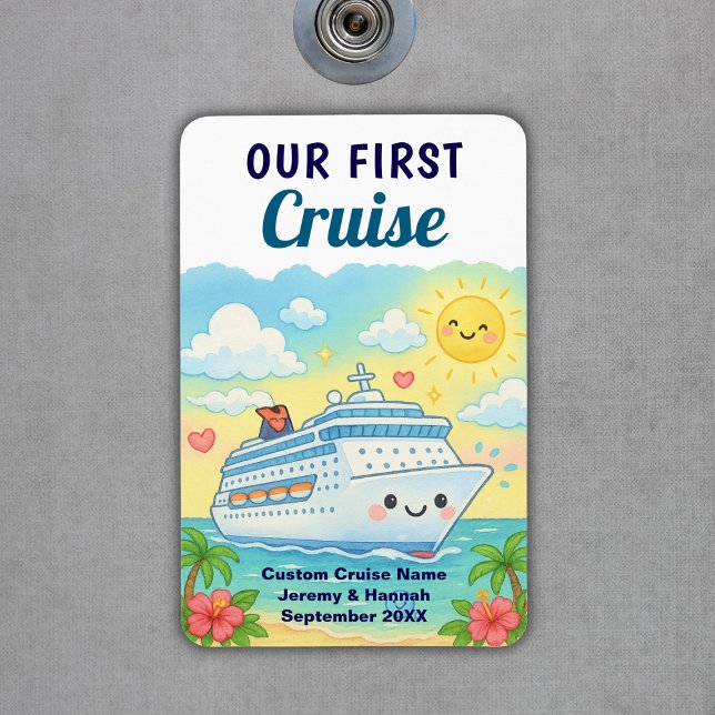Söt Anpassad Vår Första Kryssning Stateroom Dörr Magnet (Cute Custom Our First Cruise Stateroom Cabin Door Magnet
)