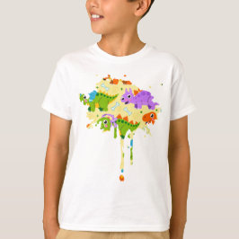 Söt Anpassningsbar Dinosaurusutskrift T Shirt