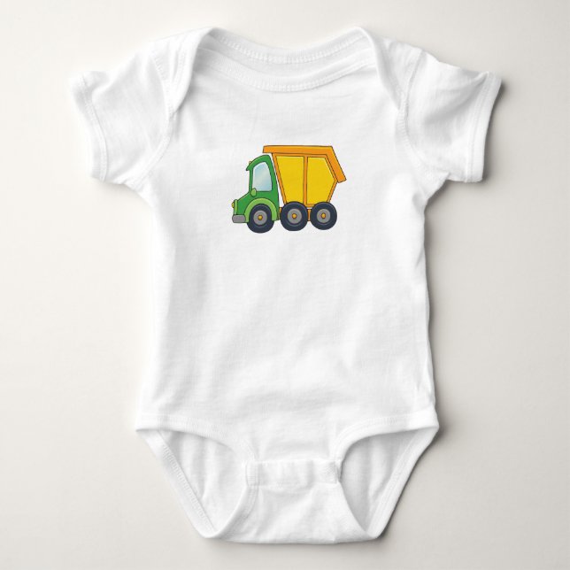 Söt Anpassningsbar Dumper Lastbil T-shirt (Framsida)