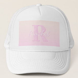 Söt anpassningsbar monogram Peach & Rosa Ombre Keps