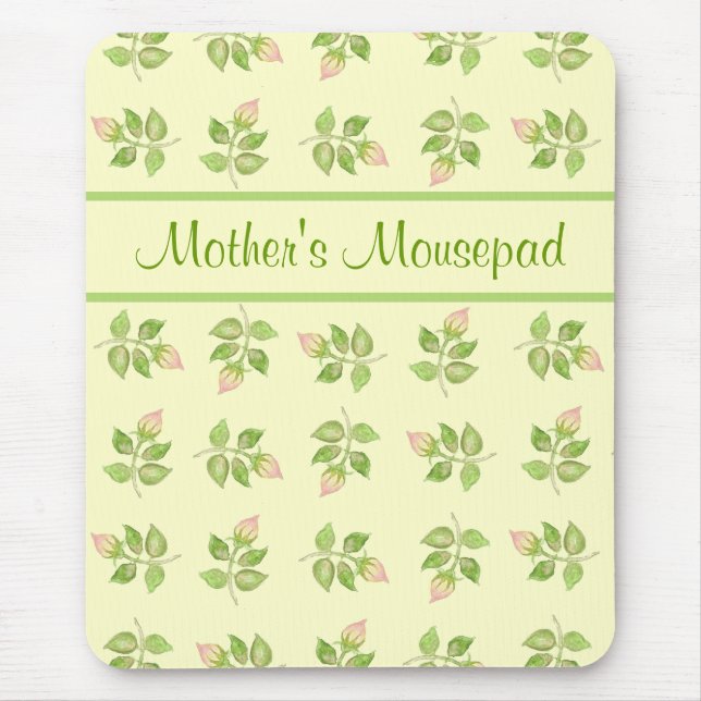 Söt Anpassningsbar Mousepad, nostalgiska Rosenknop Musmatta (Framsidan)