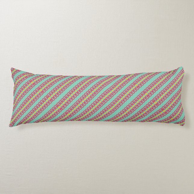 Söt Anpassningsbar Red and Orange Body Pillow Kroppskudde (Framsidan)