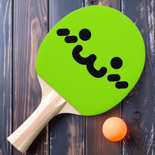 Söt Ansikte Grön Pingisracket (Skapare uppladdad)