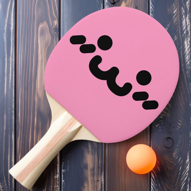 Söt Ansikte Ljus Rosa Pingisracket (Skapare uppladdad)